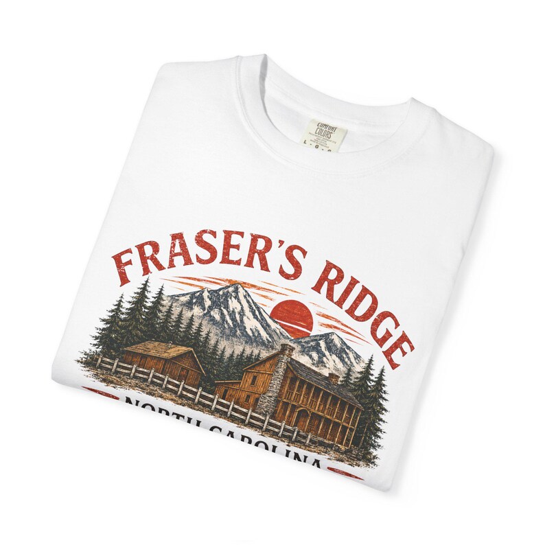 Fraser's Ridge North Carolina Cabin-T-shirt – vintage Mountain Romance-shirt afbeelding 2