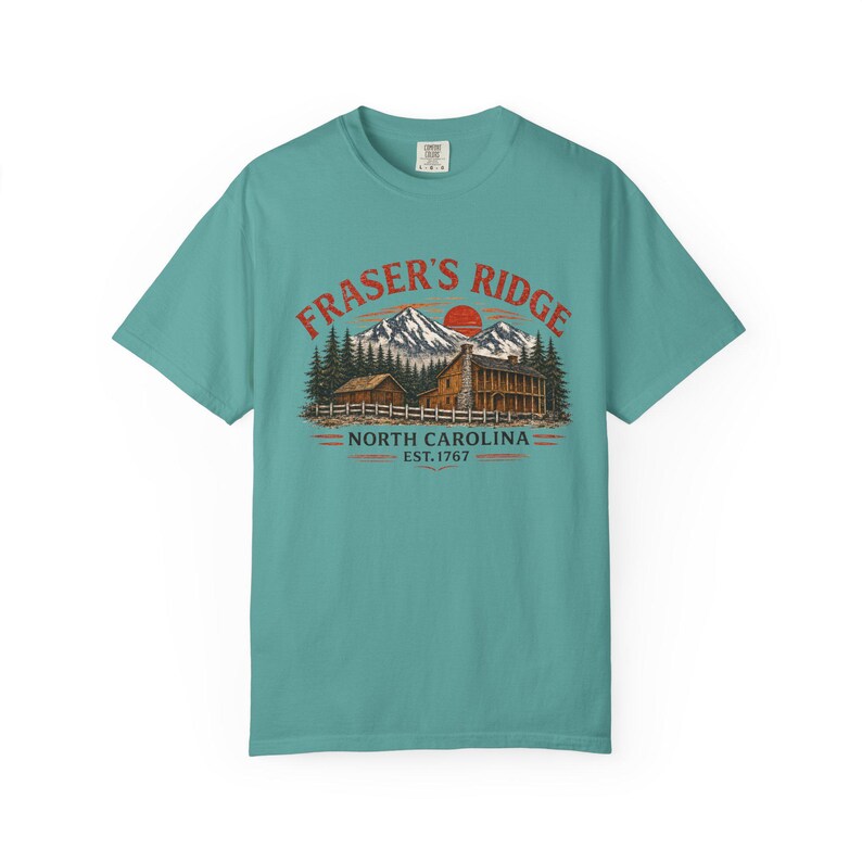 Fraser's Ridge North Carolina Cabin-T-shirt – vintage Mountain Romance-shirt afbeelding 6