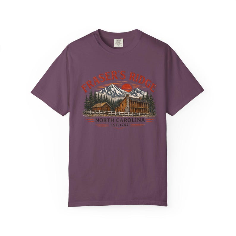 Fraser's Ridge North Carolina Cabin-T-shirt – vintage Mountain Romance-shirt afbeelding 12