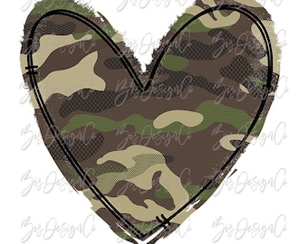 Camo corazón png, camuflaje corazones archivos png, Camo corazón sublimación diseños descargas, gráficos digitales Clipart clip art Distressed army png