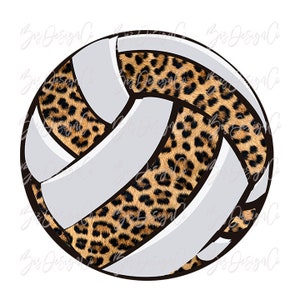 Leopard volleyball png, Volleyball Sublimation designs downloads, Cheetah volleyball shirt sweatshirt mug png Instant Download vector art