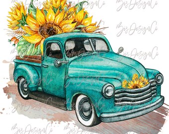 Download Sunflower Truck Etsy