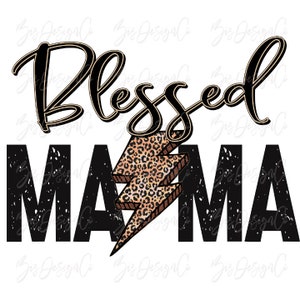Blessed mama sublimation designs downloads, Leopard blessed mama png, Vintage Muttertag Grunge Print Mama Shirt Becher, Tshirt Design