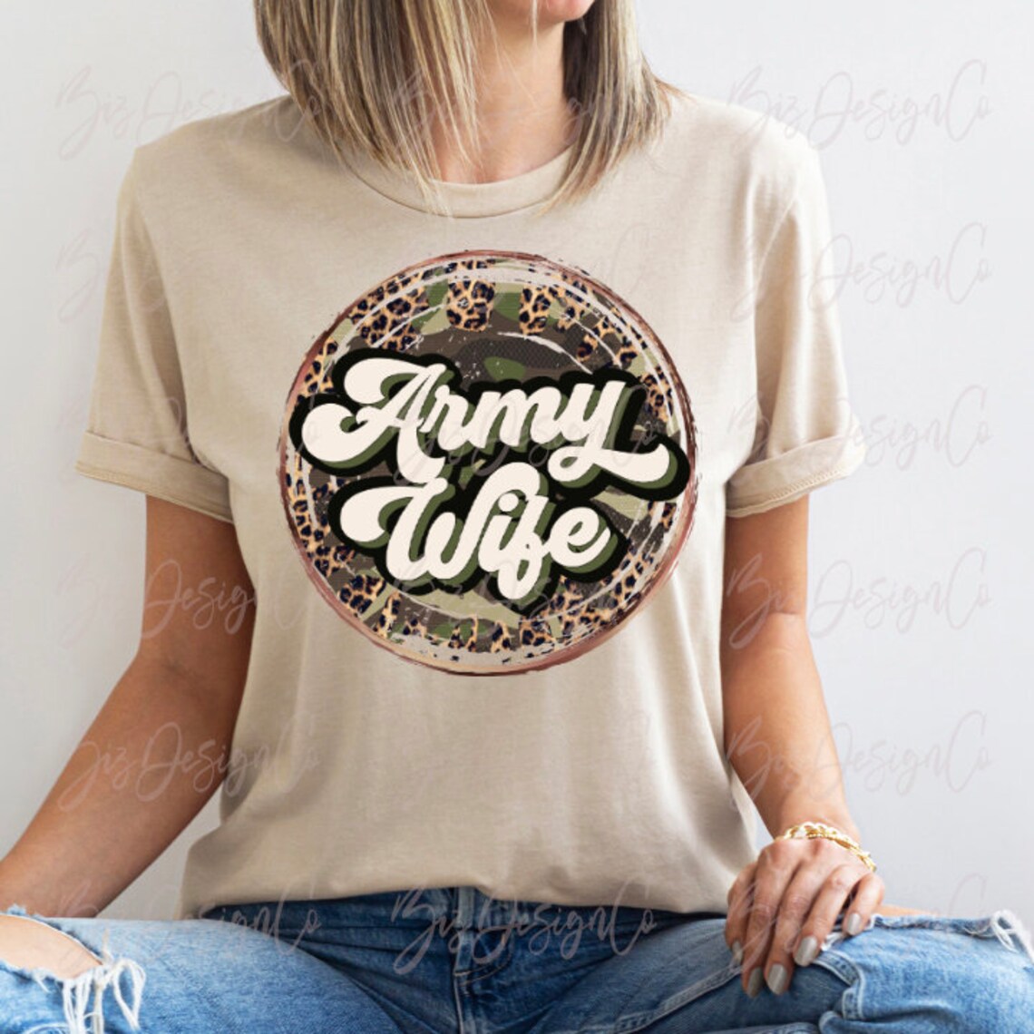 Army Wife Png, Retro Wifey Sublimation Designs Downloads, Army Camo ...