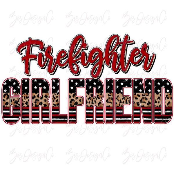 Firefighter girlfriend png, Firefighter sublimation designs downloads , Red Stripe Stars Police Design shirt tshirt leopard american clipart