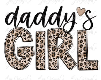 Daddy's girl sublimation, Retro Cheetah leopard sublimation designs downloads, Vaderdag valentijn clip art daddys girl shirt clipart png
