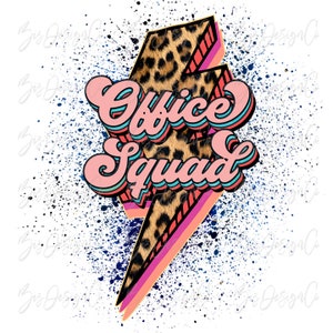 Retro Office Squad Png, Schule Sublimation Designs Downloads, Zurück in der Schule, Büro Sekretärin, kaufmännisches Personal Crew Shirt Clipart Dateien Lehrer