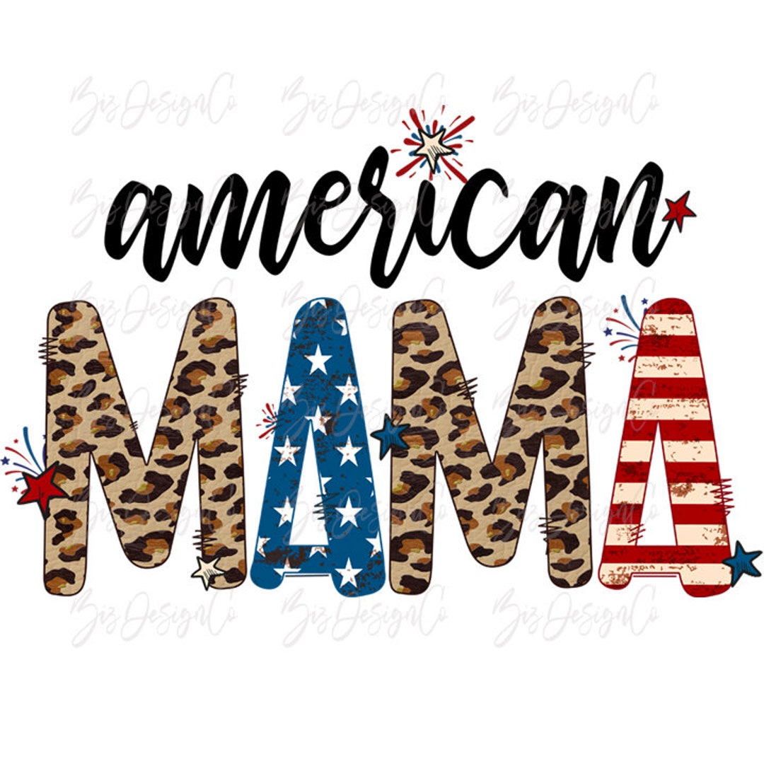 Retro All American Mama Png, 4th of July Mom Life Sublimation Designs ...