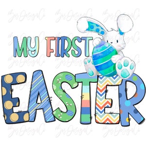Mon premier bébé de Pâques png png, Joyeux téléchargements de conceptions de sublimation de Pâques, chemise de pâques onesie png fichier télécharger, Cute Easter baby files