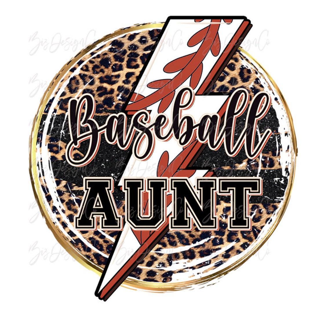 Baseball Aunt Png Cheetah Leopard Baseball Sublimation Etsy