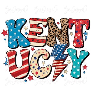 Kentucky 4th Of July PNG, KY, Retro kentucky sublimation designs downloads, Vintage stars stripes america USA states shirt clipart design