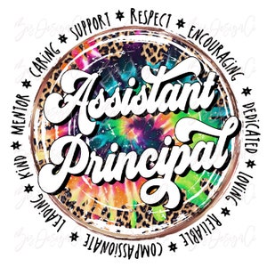 Assistant Director png, Leopard School Sublimation wzory do pobrania, Back to school shirt gift sweatshirt Design clipart files download