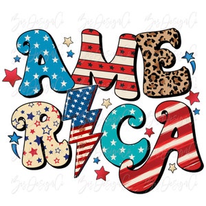 Retro America png, Leopard 4th of july sublimation designs downloads, USA flag Patriotic shirt t-shirt design clipart download file clip art