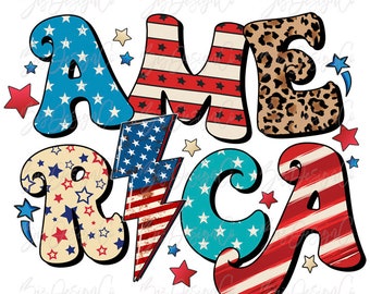 Retro America png, Leopard 4th of july sublimation designs downloads, USA flag Patriotic shirt t-shirt design clipart download file clip art
