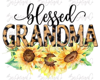 Sunflower Blessed grandma png sublimation, mug shirt  Clipart Graphic, sublimation designs downloads, blessed grandma sublimation download