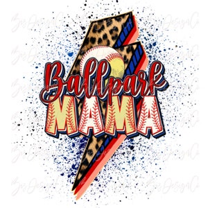 Ballpark mama png, mamá de béisbol y softbol png, Cheetah leopard baseball sublimation designs download, MOM shirt clipart files
