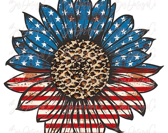 Retro American flag sunflower sublimation design downloads, Vintage Patriotic Sunflower Png USA flag sunflower forth of july tshirt america