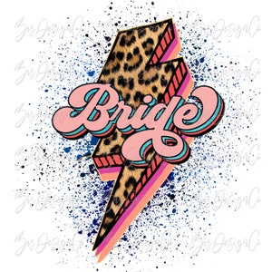 Braut Sublimation png, Leopard Braut Sublimation Designs Downloads, Braut Geschenk Frau, Flitterwochen, Retro Hochzeitsshirt Clipart Design Download