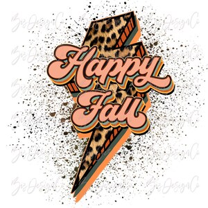 Happy fall png, Retro Fall sublimation designs downloads, happy fall y&#39;all png, vintage leopard shirt design hand drawn autumn clipart files