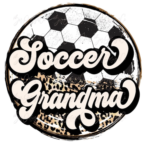 Retro Soccer grandma png, Cheetah leopard Soccer sublimation designs downloads sport mom life shirt tshirt design sports clipart download