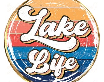 Lake life png, Retro lake vibes shirts for woman design file, Lake sublimation design downloads, Rainbow colors lake beach clipart files png