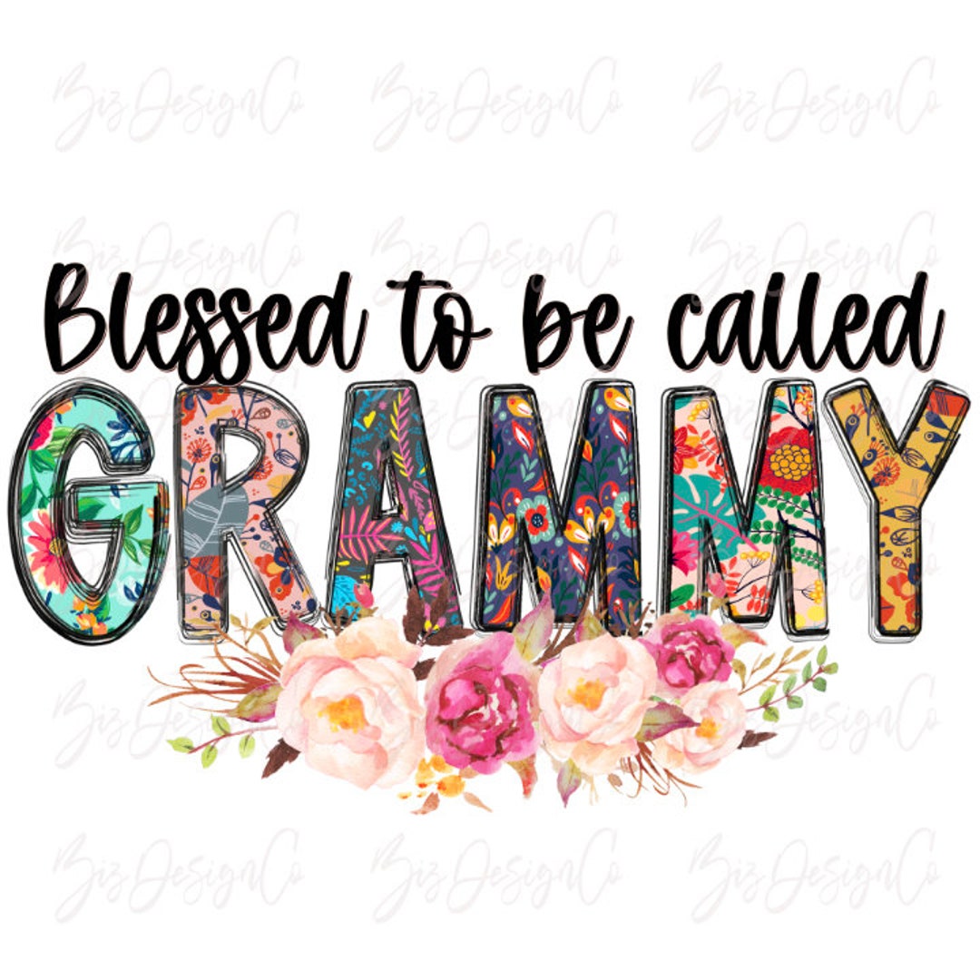 Blessed to Be Called Grammy Png, Boho Floral Grandma Sublimation