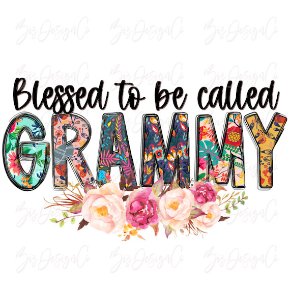 Blessed Grammy Shirt Grandma With Floral Mother's Day T-Shirt Blessed Grammy Shirt Grandma With Floral Mother's Day T-Shirt
