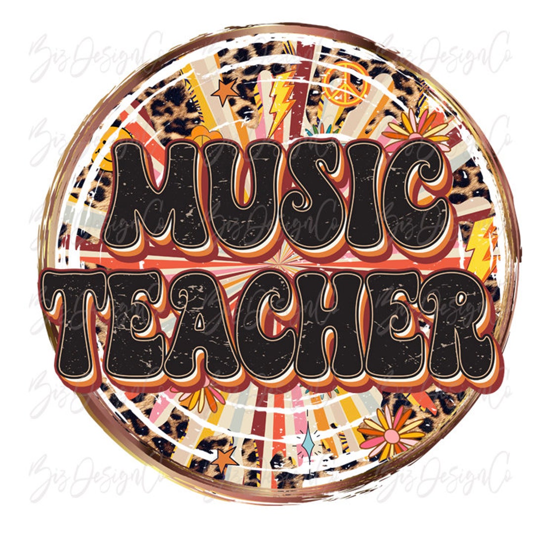 Groovy Teacher Sublimation Designs Downloads Vintage Back to - Etsy