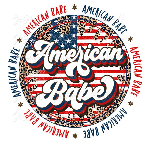 Retro all American babe png, 4th of july sublimation designs downloads, leopard Patriotic america babe girl shirt clipart, Independence Day