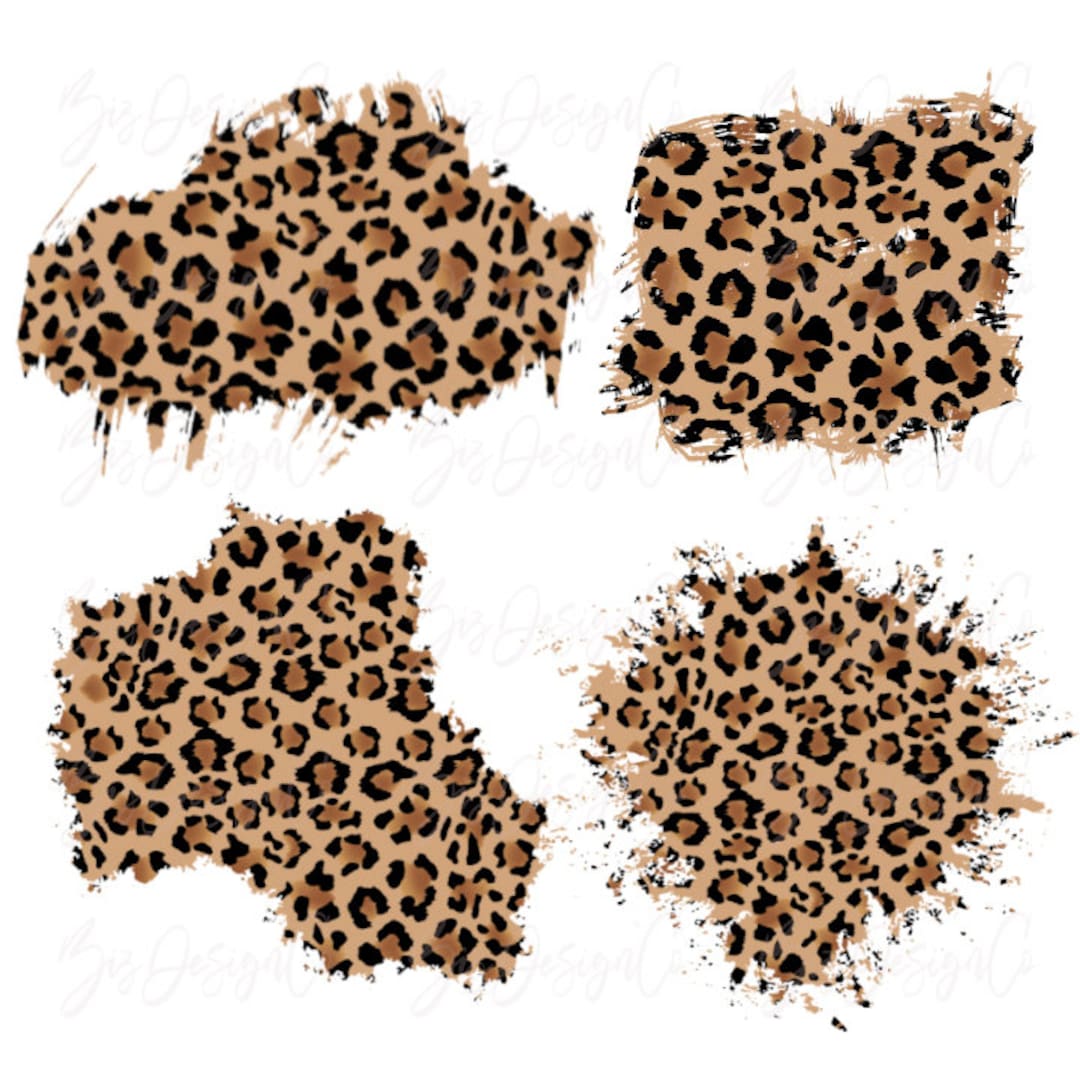 Retro Leopard Patches Png, Leopard Print Patches PNG, Leopard Patch ...