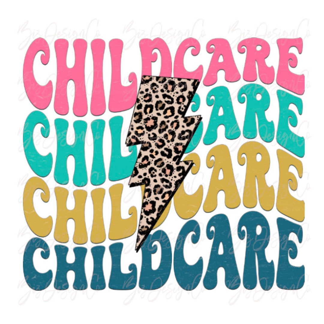 Retro Childcare Png Daycare Teacher Sublimation Designs Etsy