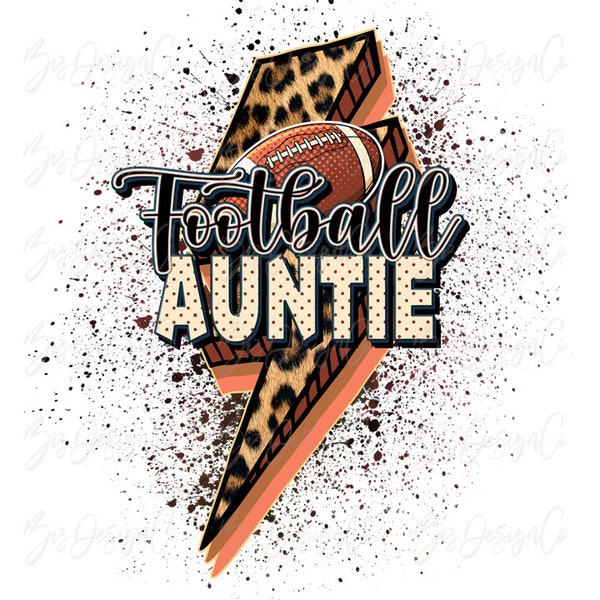 Retro Football Auntie png, Cheetah leopard Football sublimation designs downloads, sport Aunt life shirt funny shirt design sports clipart