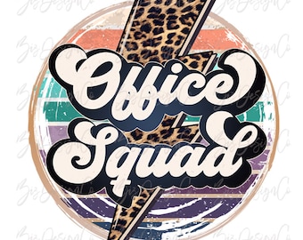 Retro office squad png, School sublimation designs downloads, Back to School, Office Secretary, admin Staff crew shirt clipart files teacher