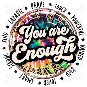 You are Enough Png, Retro ghepardo leopardo Christian sublimation disegni download, versetto della Bibbia, mamma tshirt per le donne, mama clipart download