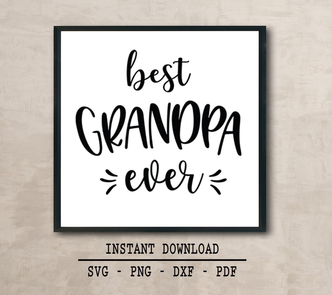 Best grandpa ever svg World's best grandpa svg file | Etsy