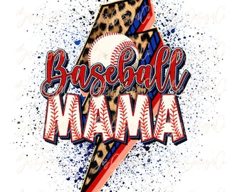 Baseball MAMA png, Cheetah leopard baseball sublimation designs download, sport mama life shirt retro MOM shirt tshirt design sports clipart