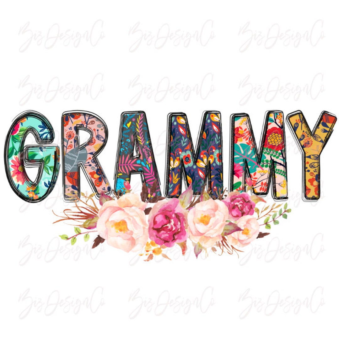 Floral Grammy Png, Boho Floral Grammy Sublimation Designs Downloads ...