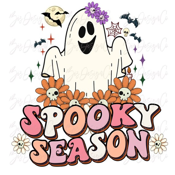 Floral Ghost PNG, Funny Halloween Sublimation, Groovy Flowers, Cute Ghost,  Smile Face Pumpkin, Fall png, Retro Halloween Shirt png Design - So Fontsy