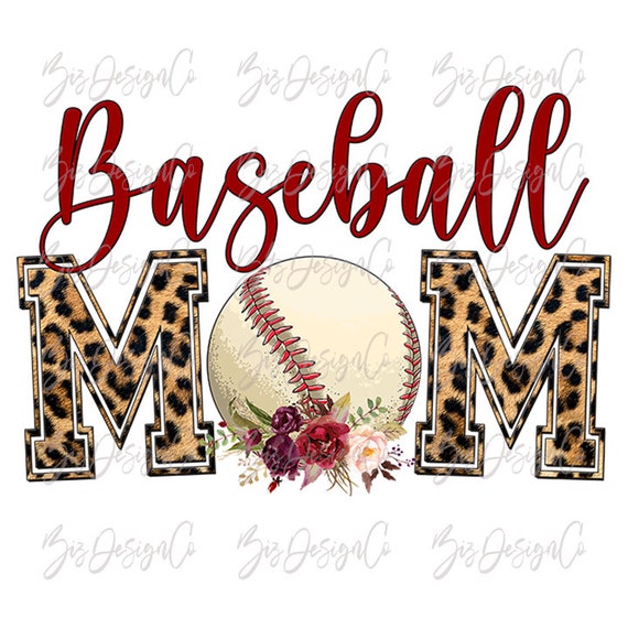 Leopard Baseball Mom PNG Digital Download