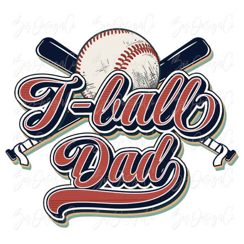 Retro T-ball Dad png, Vintage Tee Ball sublimation designs downloads, sport dad life shirt tshirt design sports family clipart download image 1