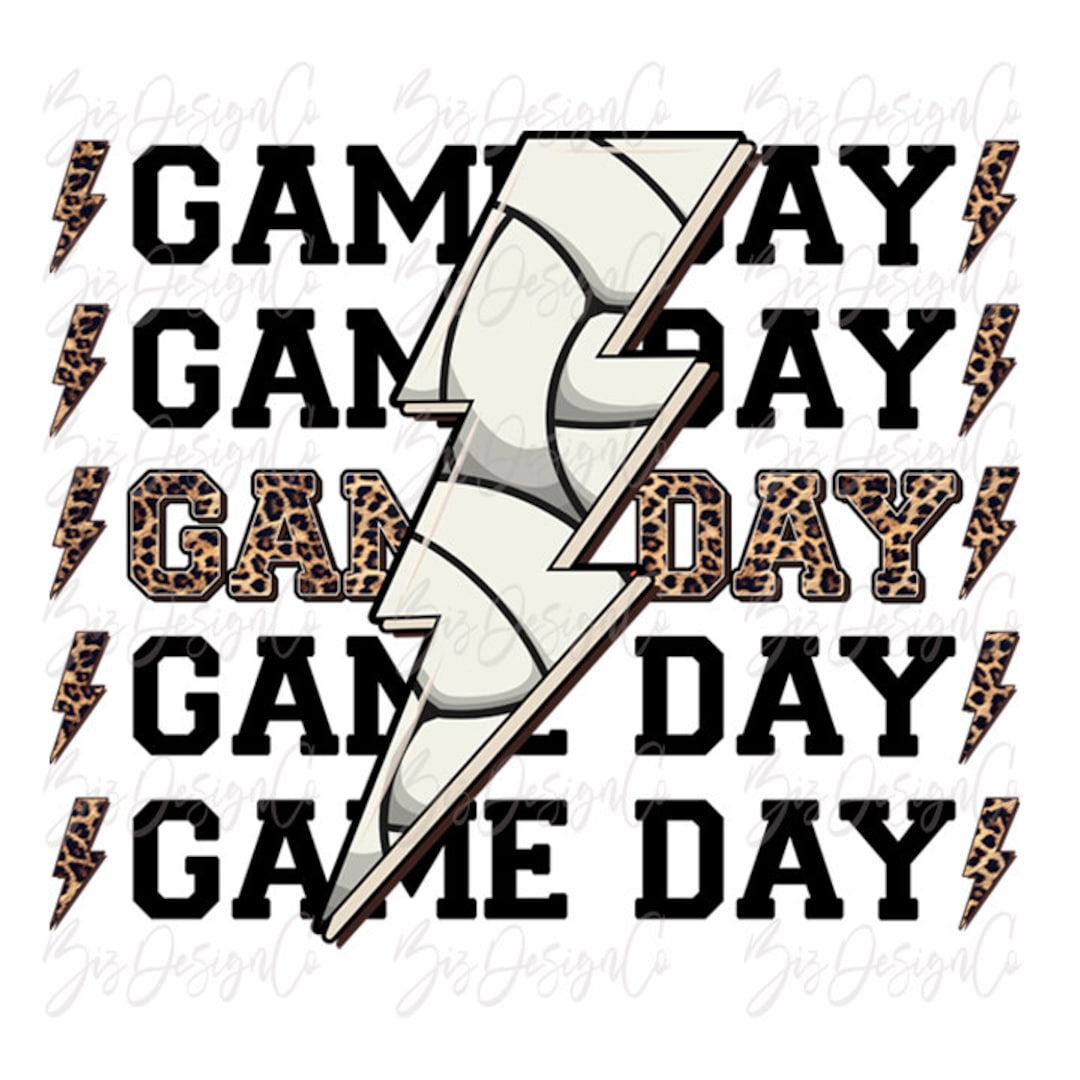 Retro Volleyball Game Day is the Best Day Png Leopard Etsy