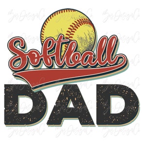 Retro Softball dad png, Vintage Softball sublimation designs downloads, sport dad life shirt tshirt design sports family clipart download