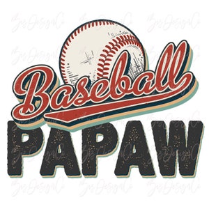 Retro Baseball Papaw png, conceptions de sublimation de baseball vintage téléchargements sport papy chemise tshirt conception sport famille clipart téléchargement