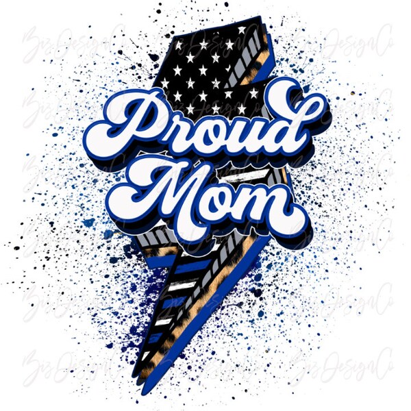 Proud Police Mom png, 4th of july sublimation designs downloads, Retro Blue Stripe Stars Police Design shirt, leopard american flag clipart