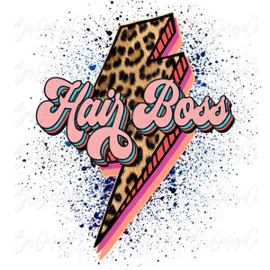 Retro Hair Boss png, cheetah Leopard hair Stylist sublimation designs downloads, Hair Dresser shirt clip art design life mugs, tshirts files