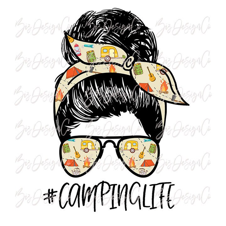 Free Free 191 Messy Bun Camping Life Svg SVG PNG EPS DXF File