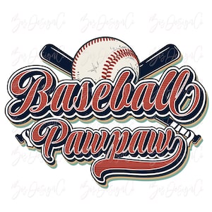 Retro Baseball Pawpaw png, conceptions de sublimation de baseball vintage téléchargements sport papy chemise tshirt conception sport famille clipart téléchargement
