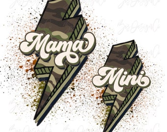 Camo boy mama mini png, Boy mom png, mom son matching shirts png, retro Valentine mama mini png sublimation designs downloads shirt files