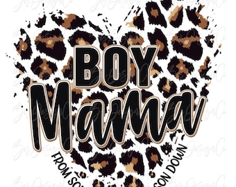Boy mama from son up to son down png, Retro Leopard Mama sublimation designs downloads, vintage boy mom clipart twins, leopard hearts mama