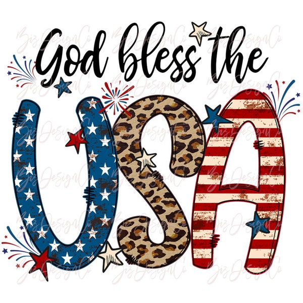 God bless the usa png, Hand Drawn 4th of july sublimation designs downloads, Patriotic America shirt women design kids tshirt design clipart